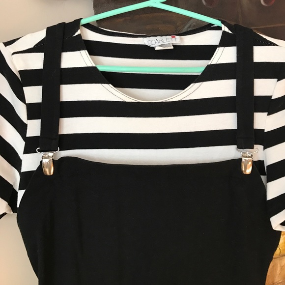 Vintage pin up suspender stripped midi dress - Picture 4 of 8